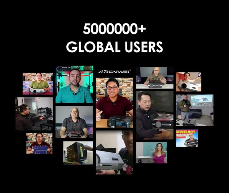 CAIWEI A10Q 4K Google Certified Projector 1080P Full HD Auto Focus High Brightness 3500 Ansi WiFi6 Beam Projectors Home Theater