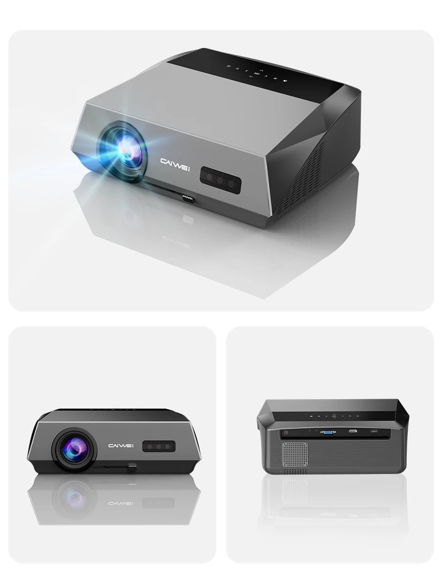 CAIWEI A10Q 4K Google Certified Projector 1080P Full HD Auto Focus High Brightness 3500 Ansi WiFi6 Beam Projectors Home Theater