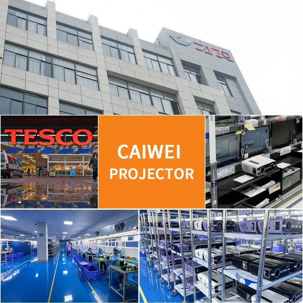 CAIWEI A10Q 4K Google Certified Projector 1080P Full HD Auto Focus High Brightness 3500 Ansi WiFi6 Beam Projectors Home Theater