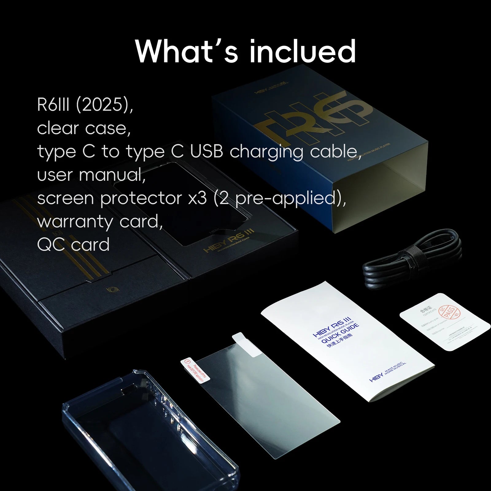 HiBy R6III 2025 / R6 Gen 3 Android 12 Music Player MP3 USB DAC HIFI WiFi Bluetooth 5.0 CS43198 *4 MQA16x DSD512 PCM768 4500mAh