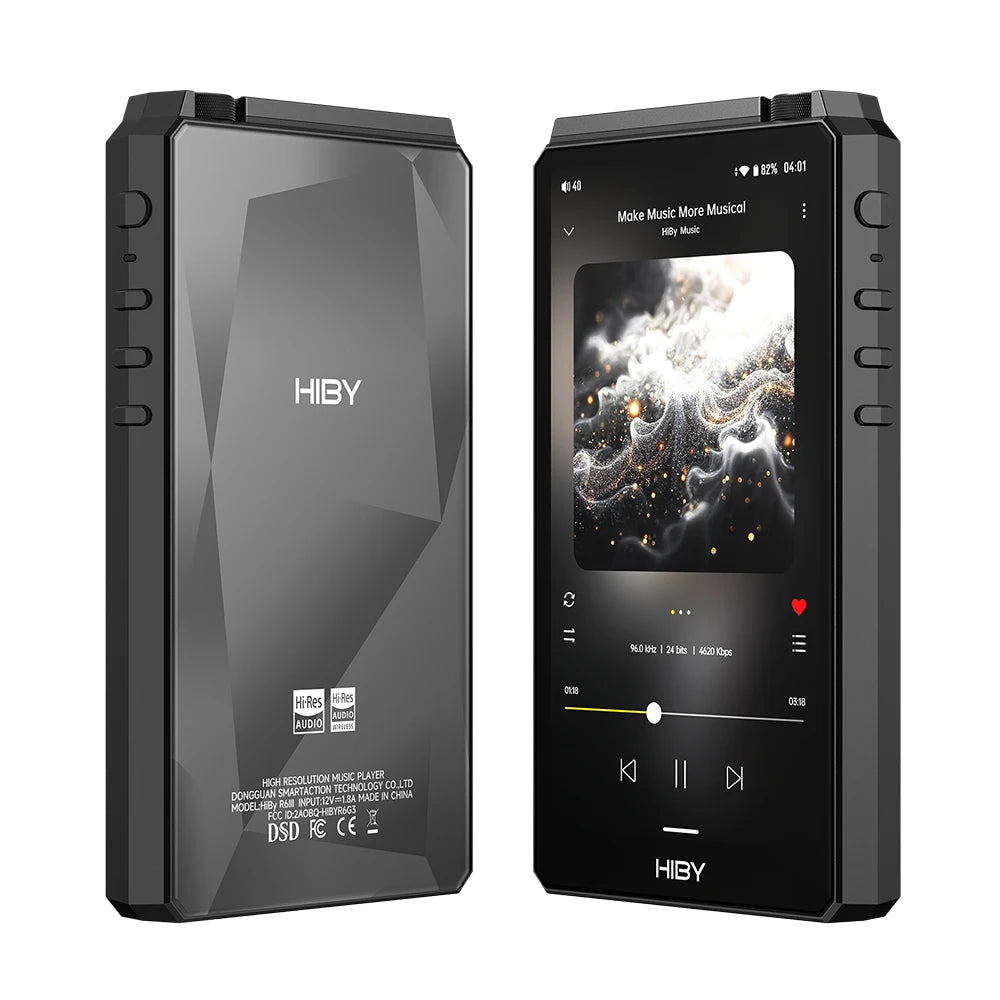 HiBy R6III 2025 / R6 Gen 3 Android 12 Music Player MP3 USB DAC HIFI WiFi Bluetooth 5.0 CS43198 *4 MQA16x DSD512 PCM768 4500mAh