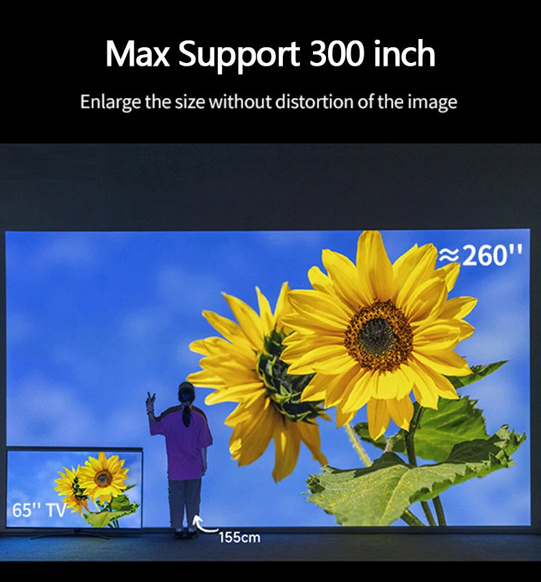 CAIWEI A10Q 4K Google Certified Projector 1080P Full HD Auto Focus High Brightness 3500 Ansi WiFi6 Beam Projectors Home Theater