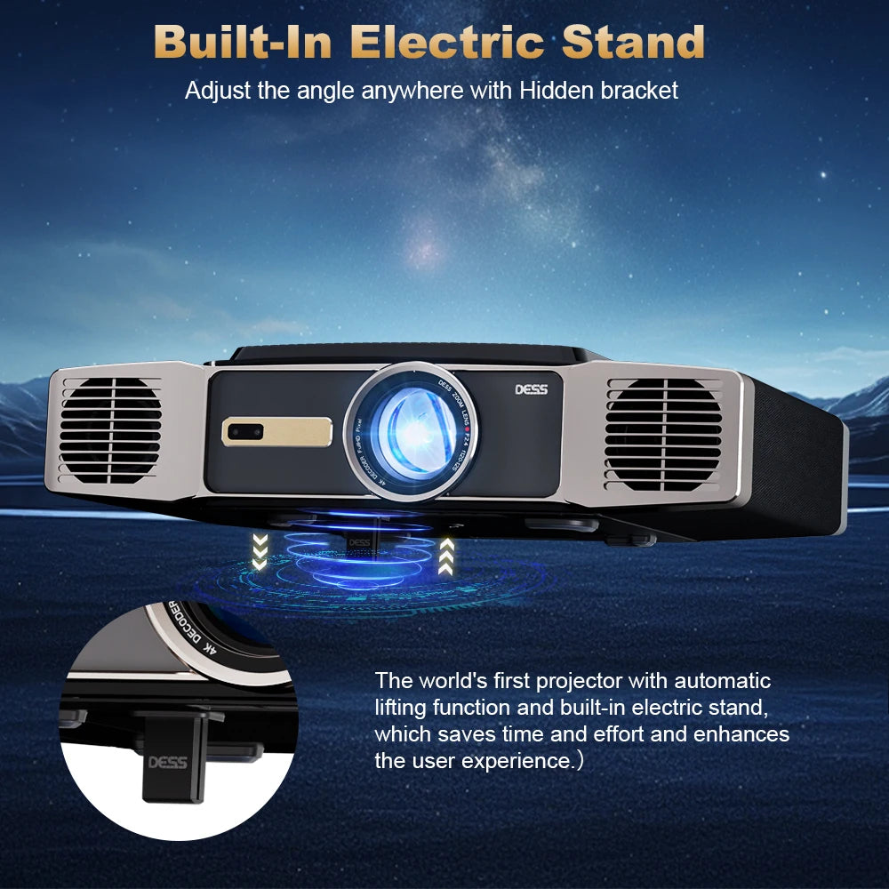 DESS 1080P Full HD Projector LED 4K WiFi Android Projectors Auto Focus C5 Enterprise Video Smart Home Theater Beamer For Meeting
