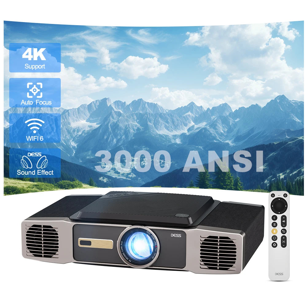 DESS 1080P Full HD Projector LED 4K WiFi Android Projectors Auto Focus C5 Enterprise Video Smart Home Theater Beamer For Meeting
