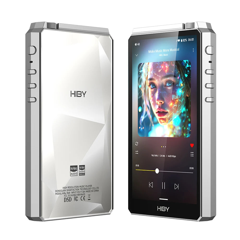 HiBy R6III 2025 / R6 Gen 3 Android 12 Music Player MP3 USB DAC HIFI WiFi Bluetooth 5.0 CS43198 *4 MQA16x DSD512 PCM768 4500mAh