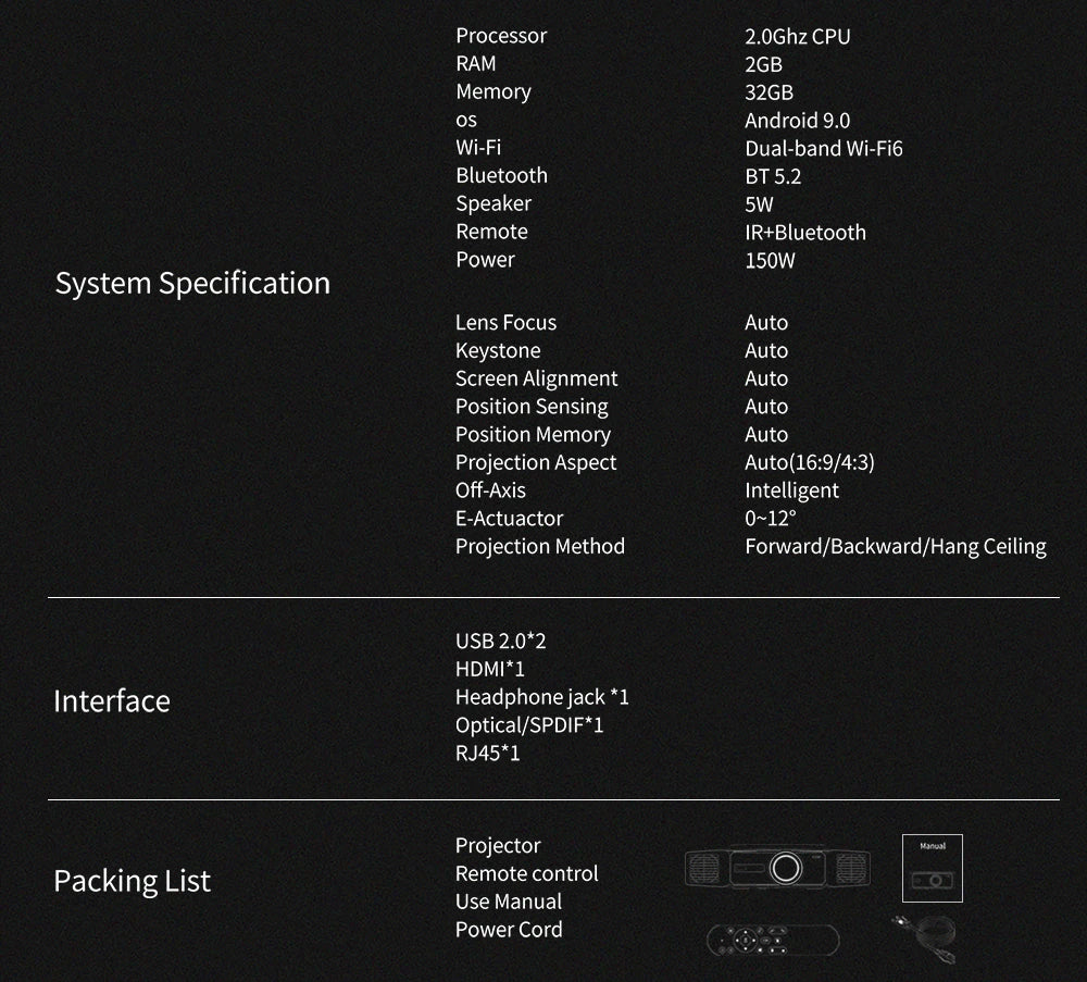 DESS 1080P Full HD Projector LED 4K WiFi Android Projectors Auto Focus C5 Enterprise Video Smart Home Theater Beamer For Meeting