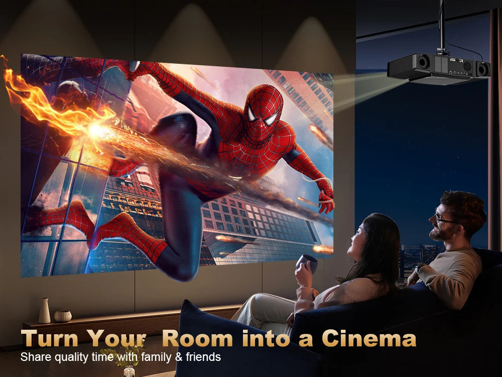 DESS 1080P Full HD Projector LED 4K WiFi Android Projectors Auto Focus C5 Enterprise Video Smart Home Theater Beamer For Meeting