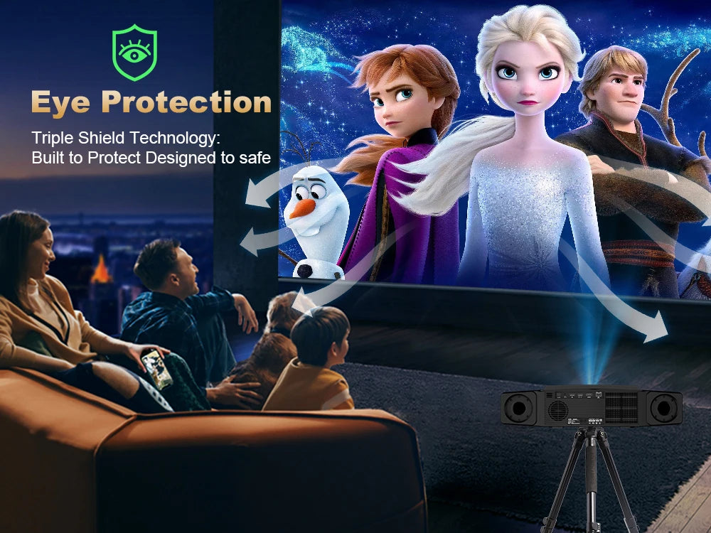 DESS 1080P Full HD Projector LED 4K WiFi Android Projectors Auto Focus C5 Enterprise Video Smart Home Theater Beamer For Meeting