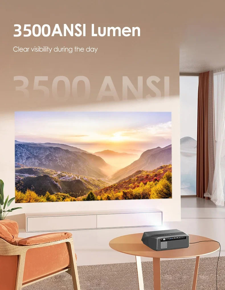 CAIWEI A10Q 4K Google Certified Projector 1080P Full HD Auto Focus High Brightness 3500 Ansi WiFi6 Beam Projectors Home Theater